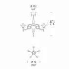 Candelabru din sticlă Veneția cu 5 lumini, realizat manual în Italia - Margherita Viadurini