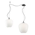 Candelabru descentralizat cu lampă mică și mare din sticlă, fabricat în Italia - Elisia