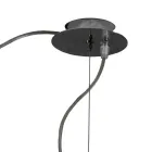 Candelabru descentralizat cu lampă mică și mare din sticlă, fabricat în Italia - Elisia Viadurini