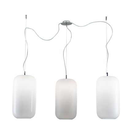 Candelabru venețian descentralizat cu trei lumini, fabricat în Italia - Soffio Viadurini