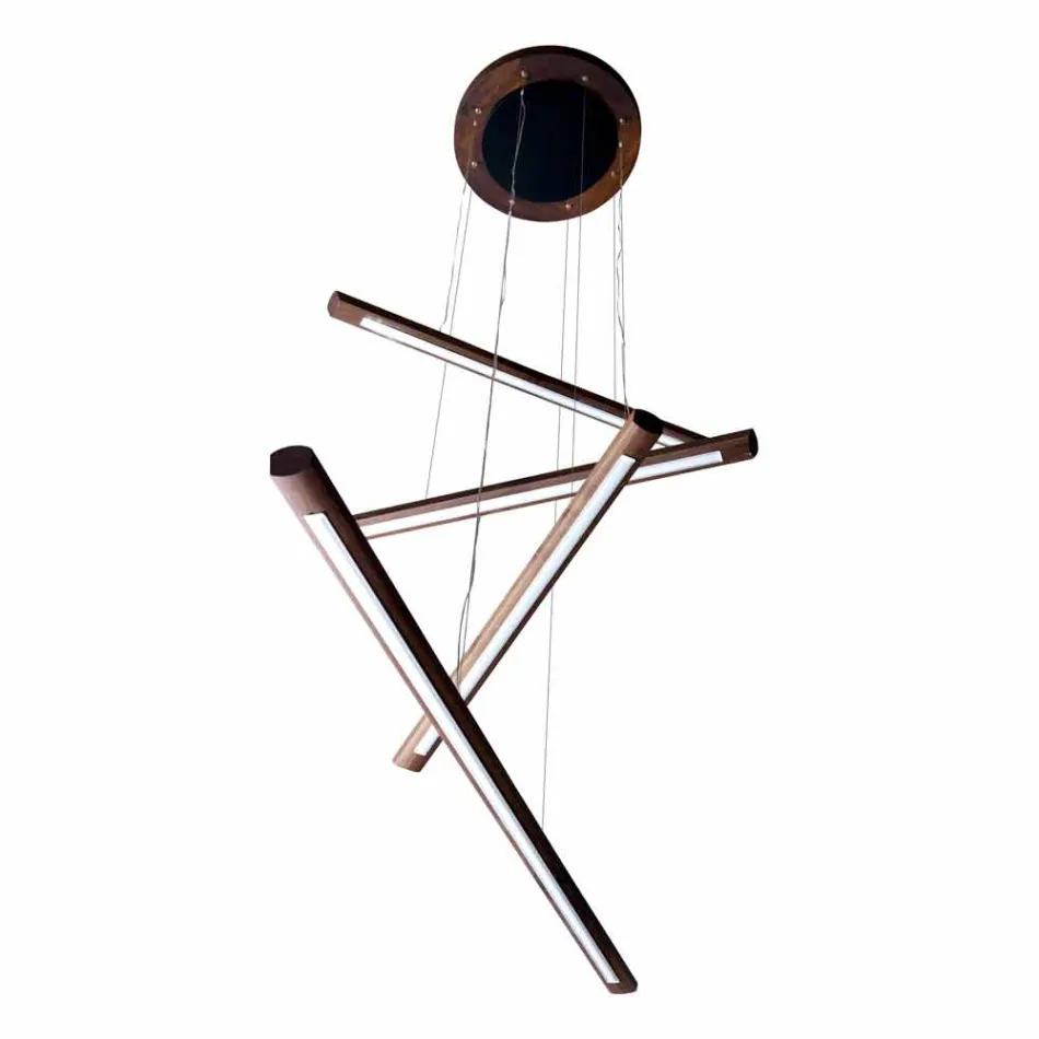 Un candelabru de design cu 4 piese din lemn Grilli York fabricat în Italia Viadurini