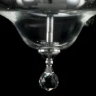 Design candelabru 6 lumini de sticlă și Cristallo Ivy, a făcut în Italia Viadurini