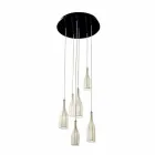 Design candelabru cu 6 abajururi Grilli Mathusalem realizat în Italia Viadurini