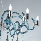 Candelabru manual cu 9 lumini din sticlă venețiană Made in Italy - Bernadette Viadurini