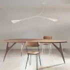 Lustra manuală din oțel vopsit alb Fabricat în Italia - Elica Viadurini