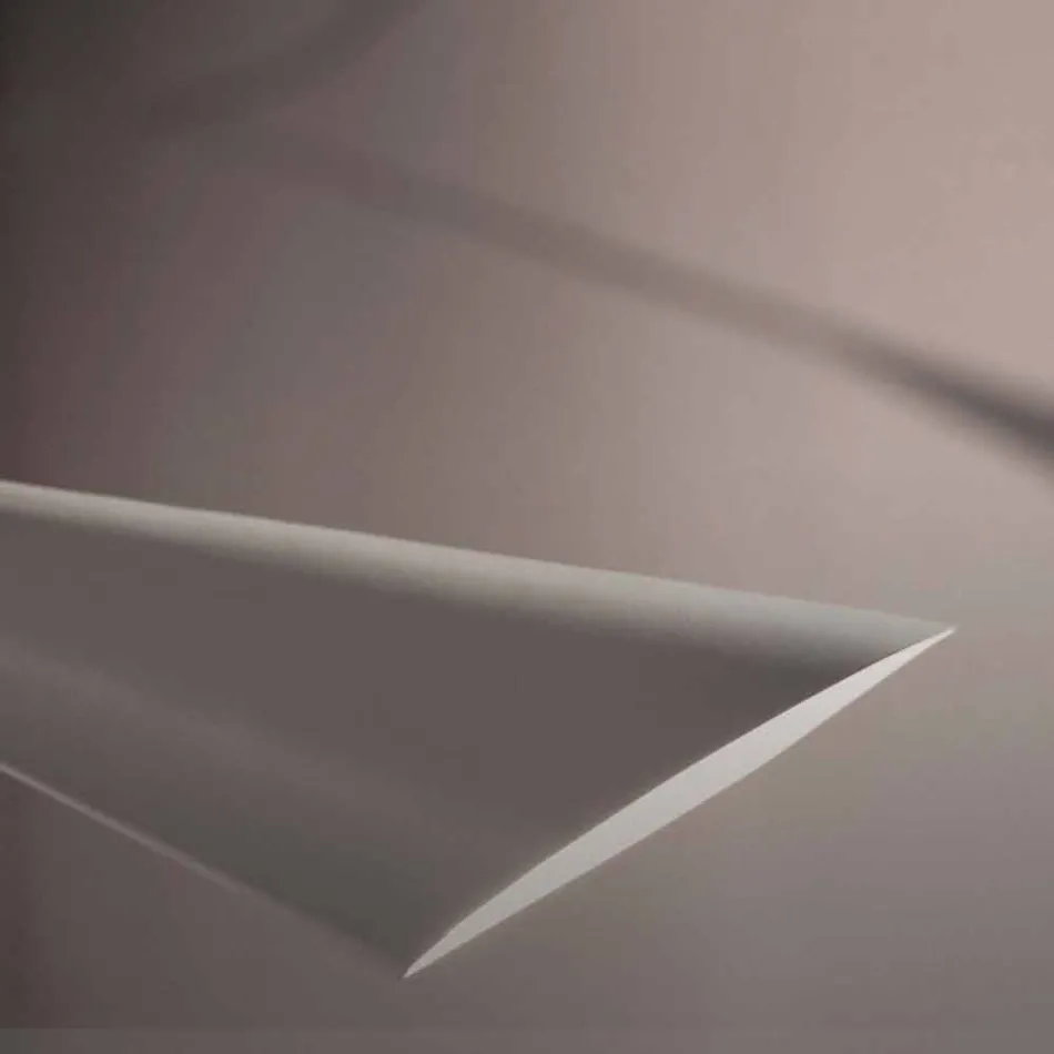 Lustra manuală din oțel vopsit alb Fabricat în Italia - Elica Viadurini