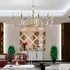Candelabru din sticlă și strasuri fabricat în Italia pentru decor interior - Innsbruck Viadurini