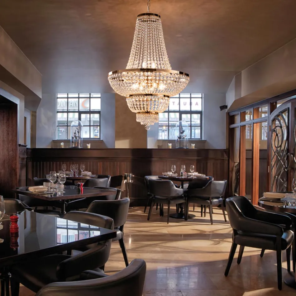 Candelabru din fier și aur cu strasuri fabricat în Italia pentru decorare interioară - Austria Viadurini