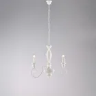 Candelabru din lemn și fier lăcuit, fabricat în Italia, pentru decor interior - Toscana Viadurini
