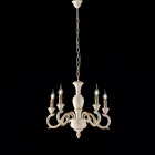 Candelabru din lemn fabricat în Italia pentru decorațiuni interioare - Florența Viadurini