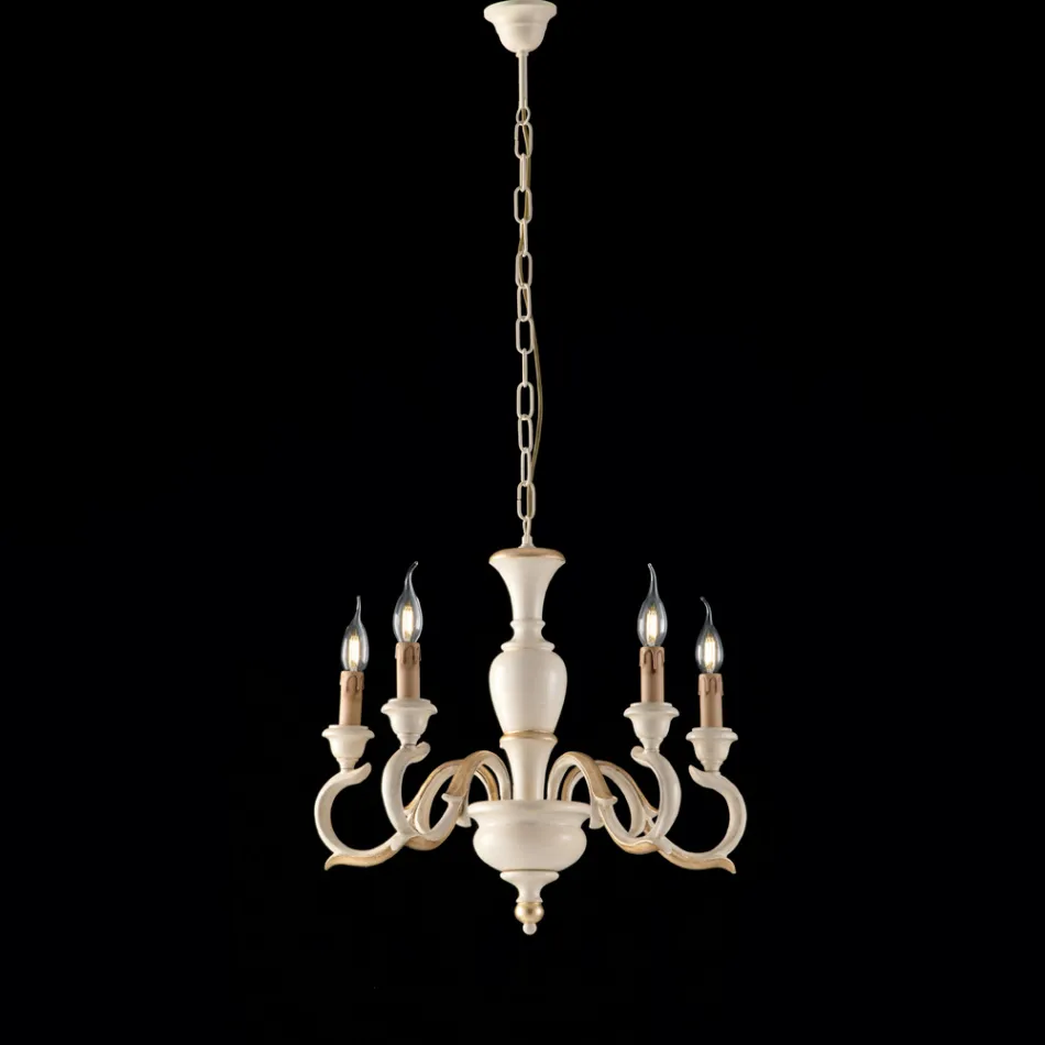 Candelabru din lemn fabricat în Italia pentru decorațiuni interioare - Florența Viadurini