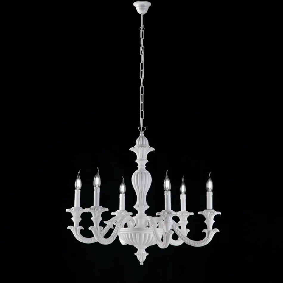 Candelabru din lemn fabricat în Italia pentru decorațiuni interioare - Milano Viadurini