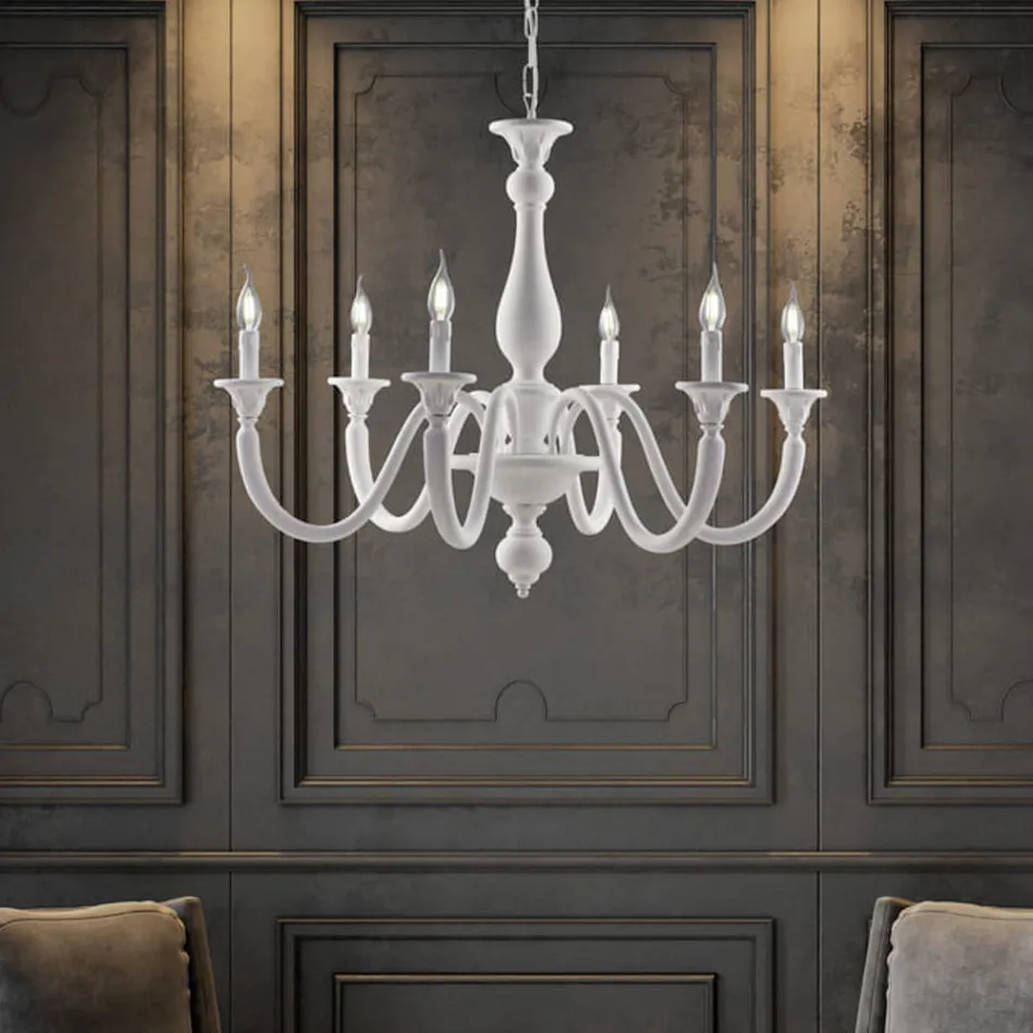Candelabru din lemn fabricat în Italia pentru decorarea interioară - Siena Viadurini