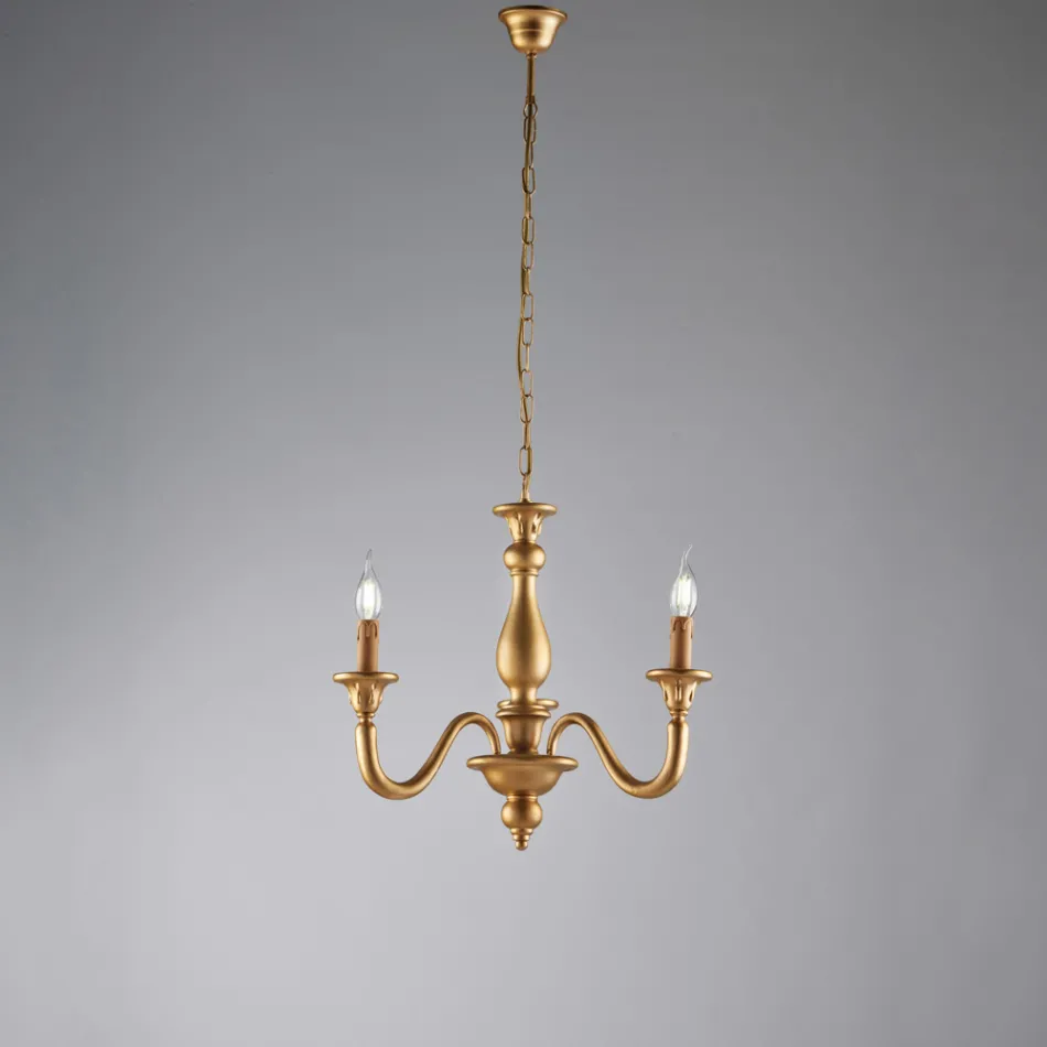 Candelabru din lemn fabricat în Italia pentru decorarea interioară - Siena Viadurini