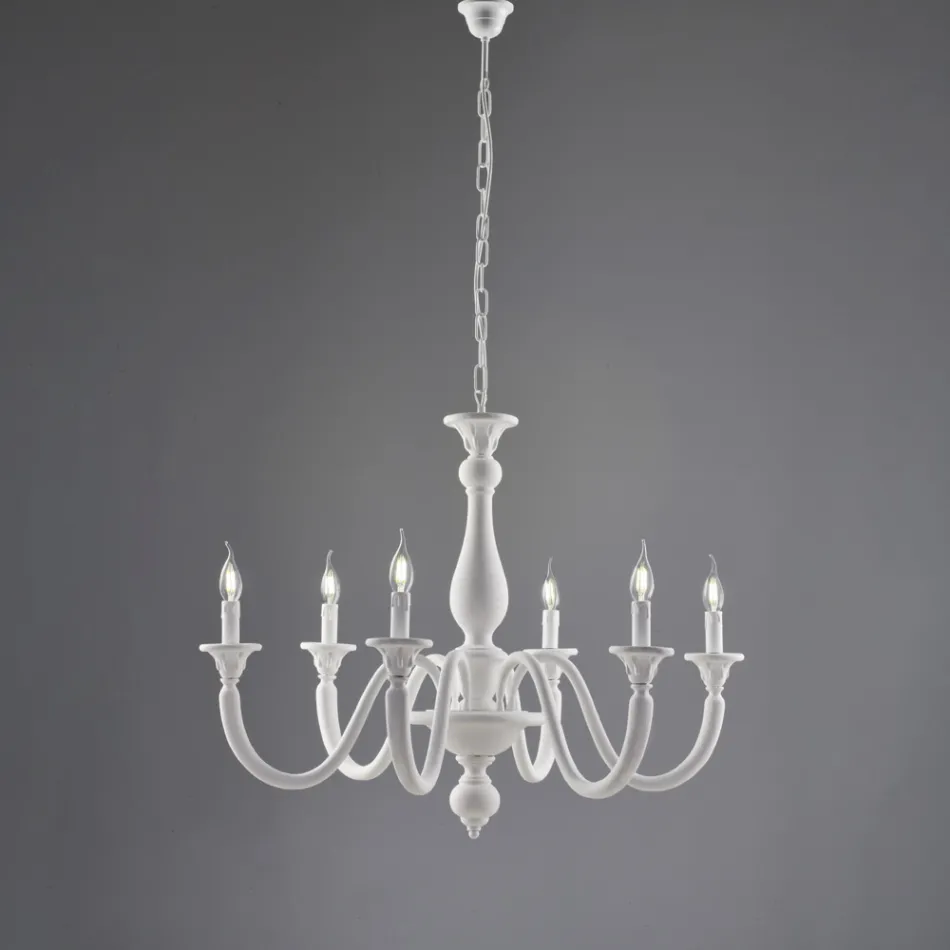 Candelabru din lemn fabricat în Italia pentru decorarea interioară - Siena Viadurini