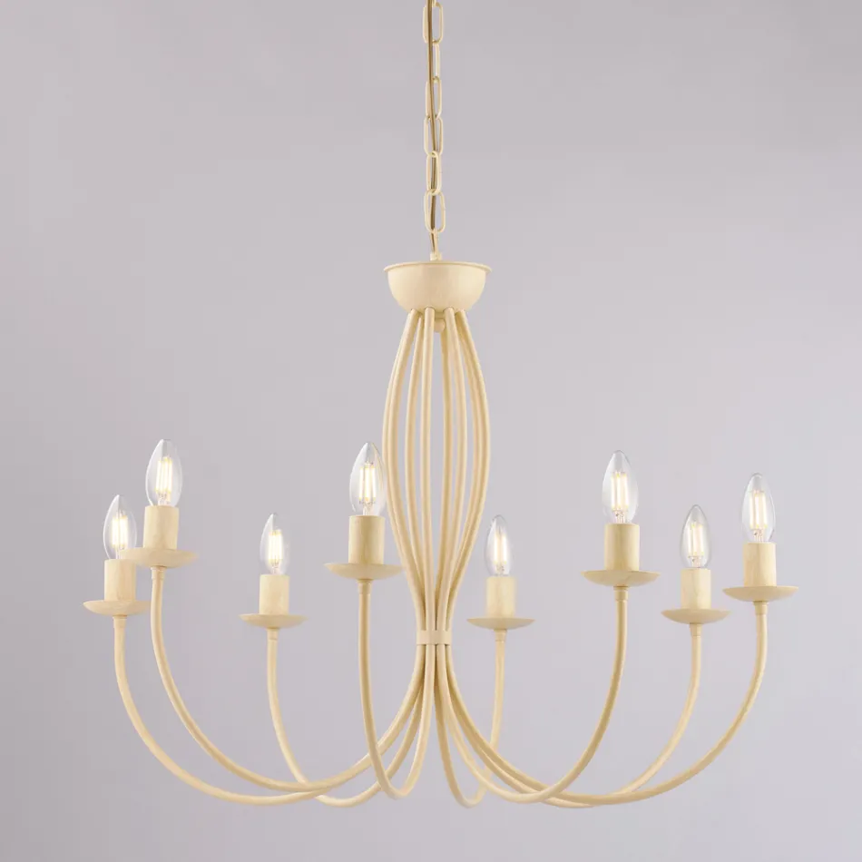 Candelabru din metal alb pentru iluminarea spațiilor rafinate – Roccia Viadurini