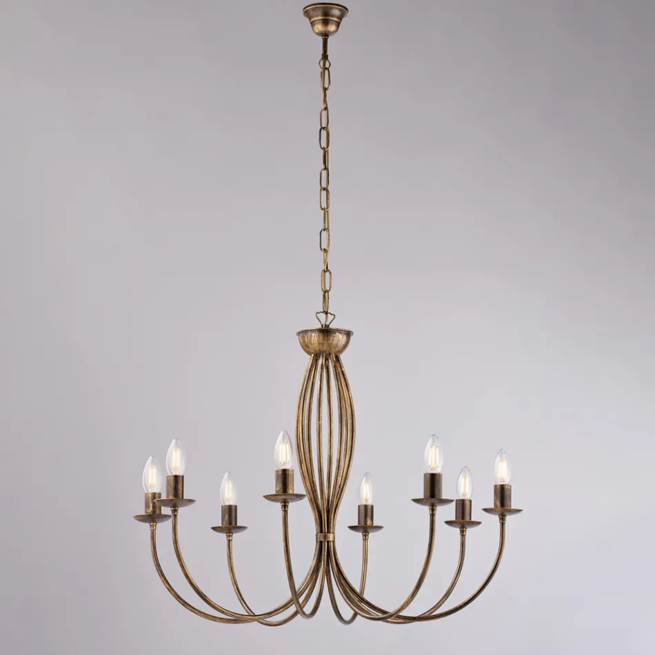 Candelabru din metal alb pentru iluminarea spațiilor rafinate – Roccia Viadurini