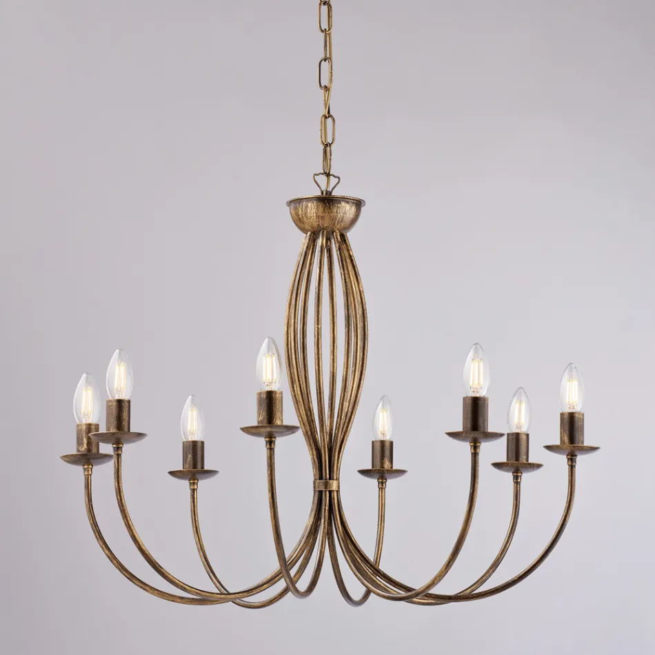 Candelabru din metal alb pentru iluminarea spațiilor rafinate – Roccia Viadurini