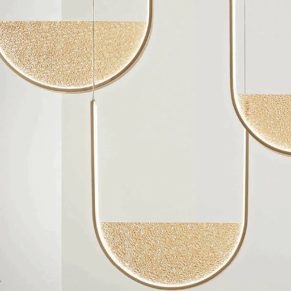 Candelabru metalic cu inserție detașabilă din sticlă granulată - Catalpa Viadurini