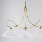 Un candelabru din metal și ceramică albă pentru a vă îmbunătăți interiorul – Eclisse Viadurini