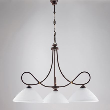 Un candelabru din metal și ceramică albă pentru a vă îmbunătăți interiorul – Eclisse Viadurini