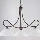 Un candelabru din metal și ceramică albă pentru a vă înfrumuseța interiorul – Eclisse Viadurini