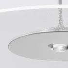 Candelabru metalic cu difuzor din plexiglas cu micropuncte - Nora Viadurini