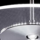 Candelabru metalic cu difuzor din plexiglas cu micropuncte - Nora Viadurini