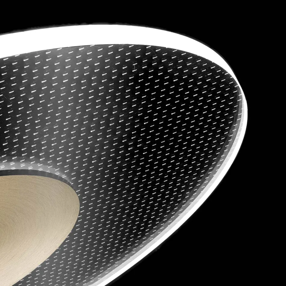 Candelabru metalic cu difuzor din plexiglas cu micropuncte - Nora Viadurini