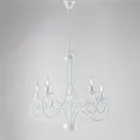 Candelabru din metal și sticlă pentru iluminat interior elegant – Laguna Viadurini
