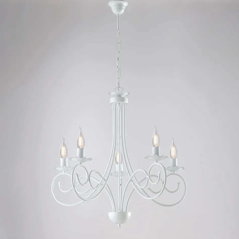Candelabru din metal și sticlă pentru iluminat interior elegant – Laguna Viadurini