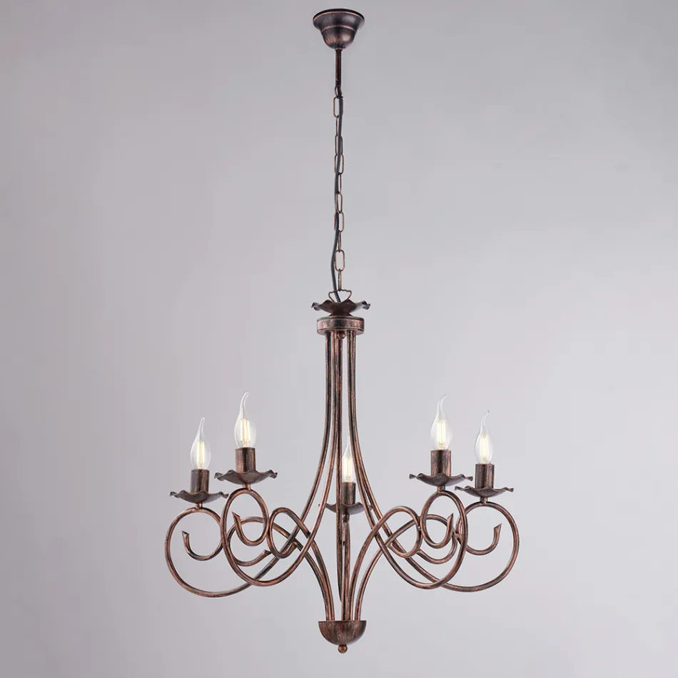 Candelabru din metal și sticlă pentru iluminat interior elegant – Laguna Viadurini