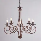Candelabru din metal și sticlă pentru iluminat interior elegant – Laguna Viadurini