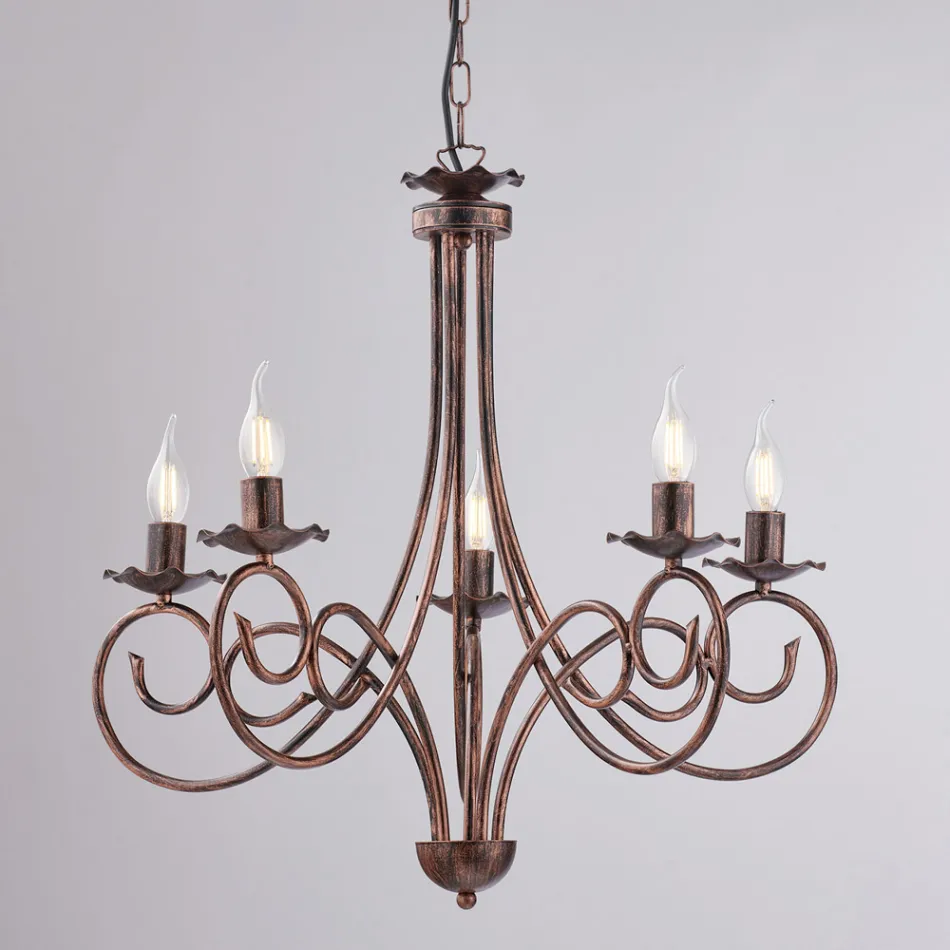 Candelabru din metal și sticlă pentru iluminat interior elegant – Laguna Viadurini