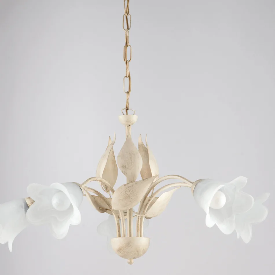 Candelabru din metal și sticlă pentru iluminarea interioarelor rafinate – Sirio Viadurini