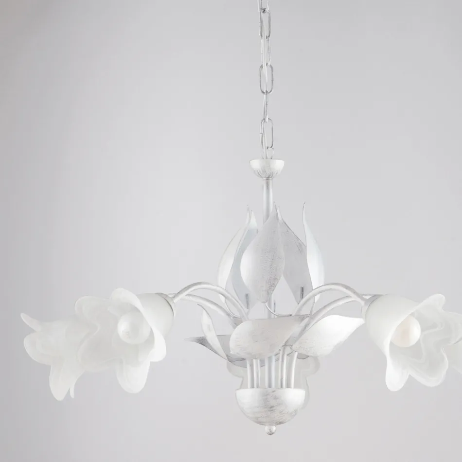 Candelabru din metal și sticlă pentru iluminarea interioarelor rafinate – Sirio Viadurini