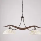 Candelabru metalic cu 2 lumini pentru iluminat interior - Musca Viadurini