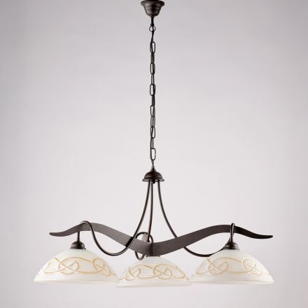 Candelabru metalic cu 3 lumini pentru iluminat interior - Musca Viadurini