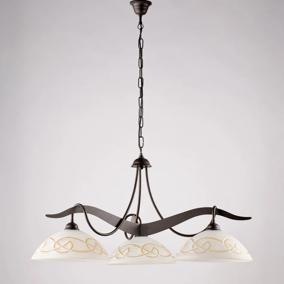 Candelabru metalic cu 3 lumini pentru iluminat interior - Musca Viadurini