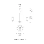 Candelabru din sticlă și metal Veneția realizat manual în Italia - Graham Viadurini