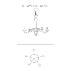 Candelabru din sticla venetiana suflata manual in stil clasic - Demetra Viadurini