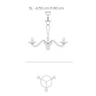 Candelabru din sticla venetiana suflata manual in stil clasic - Demetra Viadurini