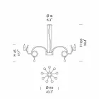 Candelabru de sticlă venețian realizat manual cu 9 lumini Made in Italy - Bernadette Viadurini