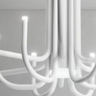 Candelabru LED cu 13 lumini din metal vopsit alb, negru sau auriu - Scorpion Viadurini