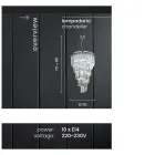 Candelabru clasic de lux din metal cromat și cristal tăiat - Lambert Viadurini