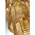 Candelabru modern 12 lumini din sticla italiana de lux lucrata manual - Valadier Viadurini