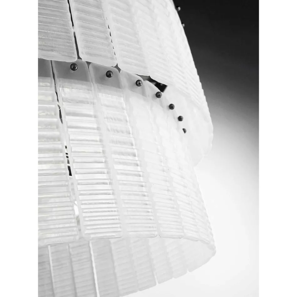 Candelabru modern 12 lumini din sticla italiana de lux lucrata manual - Valadier Viadurini