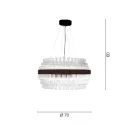 Candelabru din sticlă suflată artizanală italiană de lux modern - Maesta Viadurini