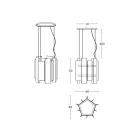 Velis - Candelabru modern din sticlă topită, cu design elegant, fabricat în Italia Viadurini