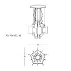 Velis - Candelabru modern din sticlă topită, cu design elegant, fabricat în Italia Viadurini